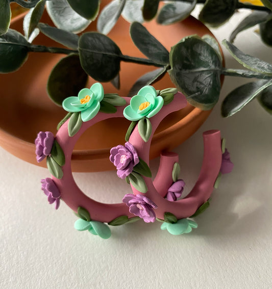 1 3/4 inch hoops, princess inspired flower garden hoops