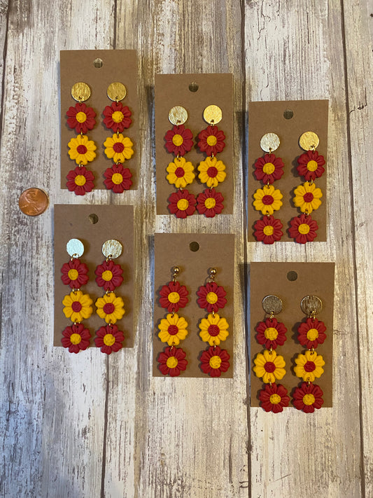 Dangles - KC Red and Yellow Daisies